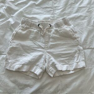 Crewcuts White Cargo Shorts for boys 100% LINEN